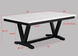TANNER DINING TBL FAUX CARRARA MBL