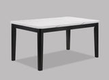 PASCAL DINING WHITE TOP BLACK LEG