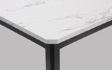 PASCAL DINING WHITE TOP BLACK LEG