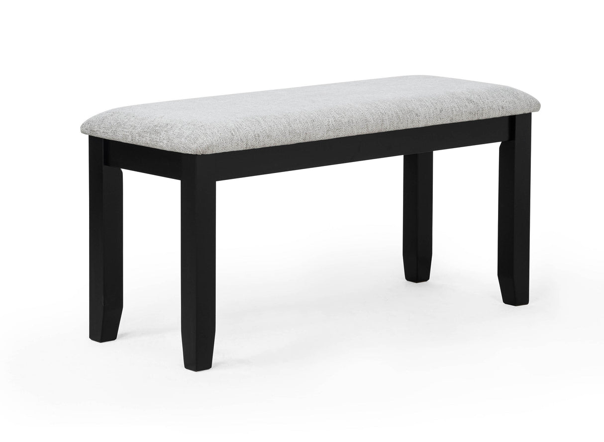 LESTER 6-PK DINING W/BENCH L.GREY