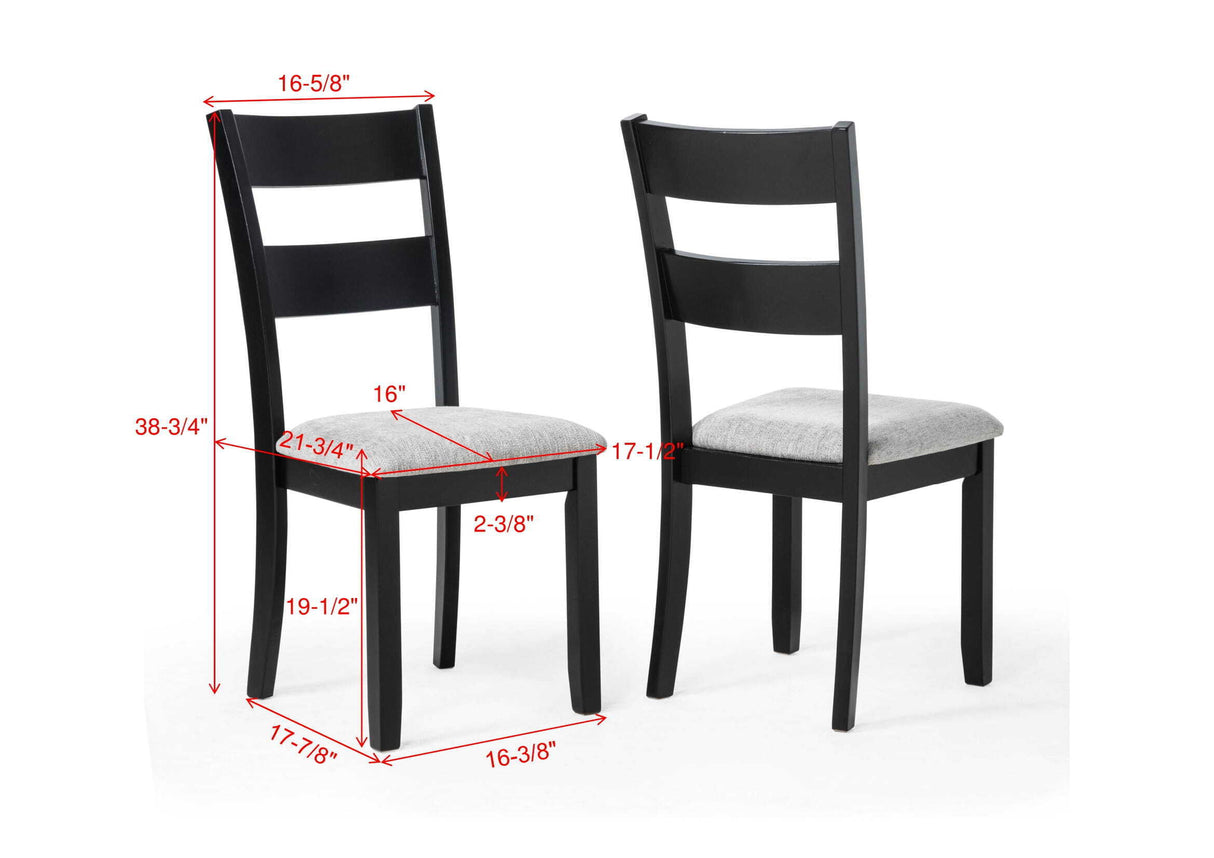 LESTER 6-PK DINING W/BENCH L.GREY