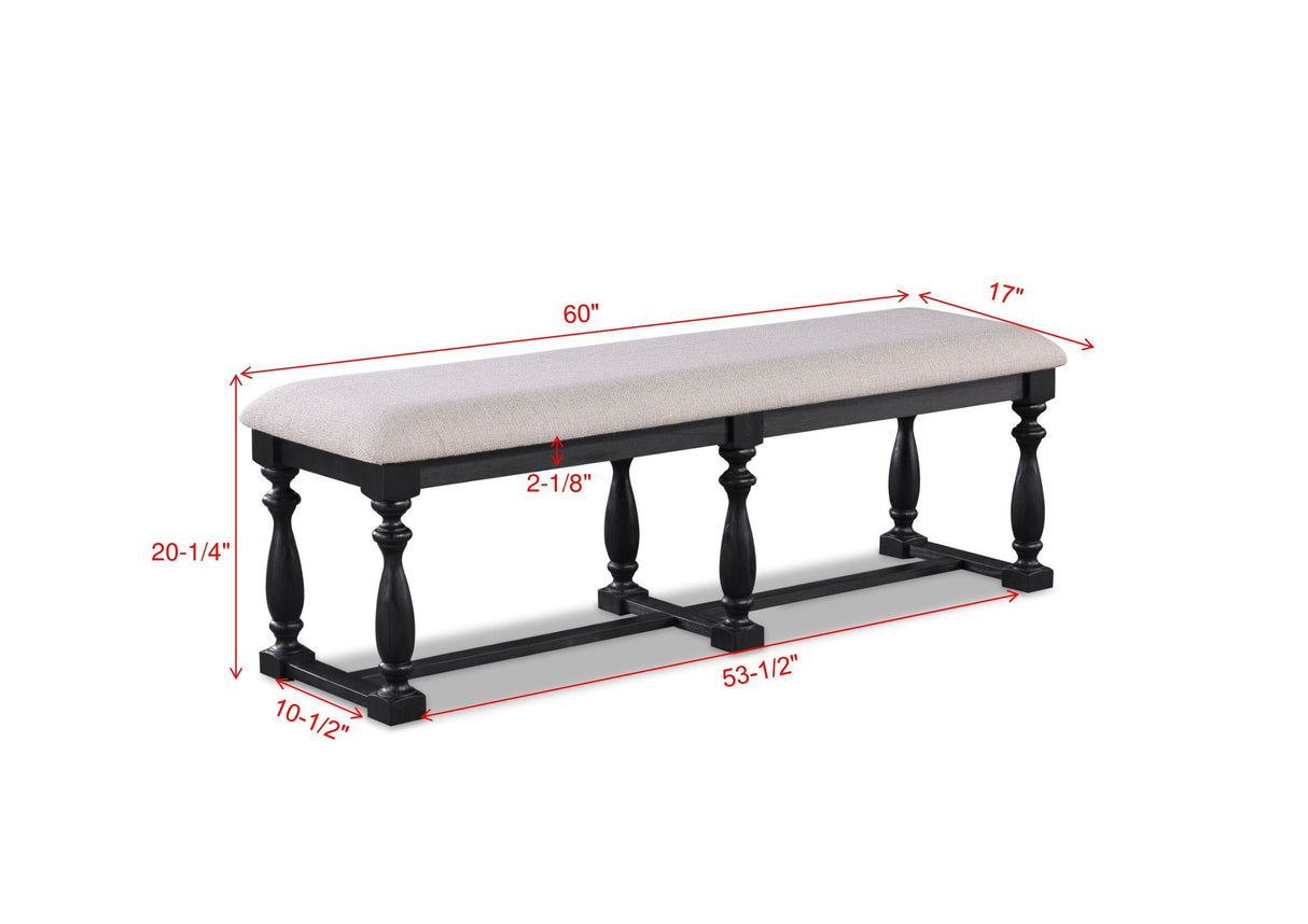 REGENT BENCH CHARCOAL BLACK