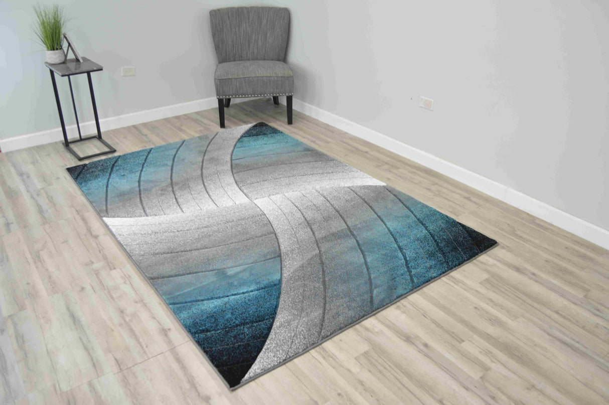 Premium Area Rug 2306 Turquoise