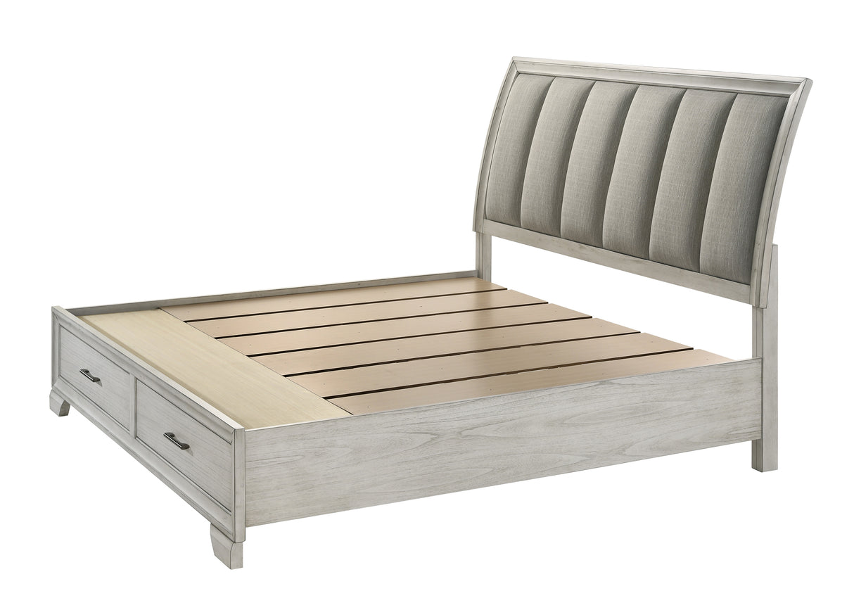Jaymes White Mist Bedroom Group King bed