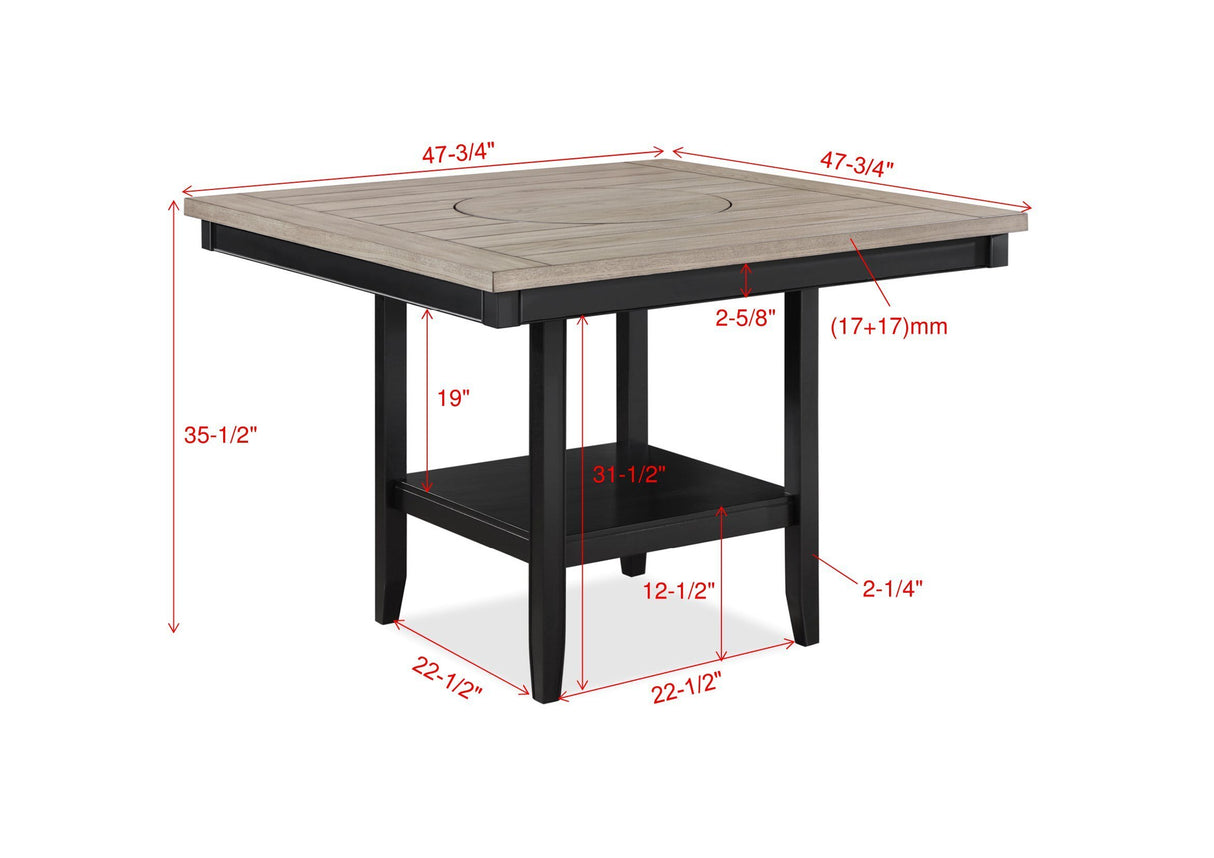 FULTON COUNTER HT.TABLE LIGHT GREY