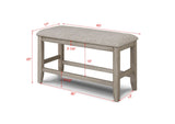 FULTON COUNTER HT BENCH WHITE OAK