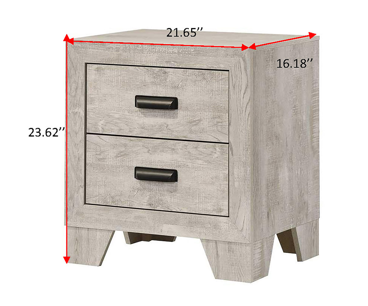 Millie Bedroom Group-White nightstand