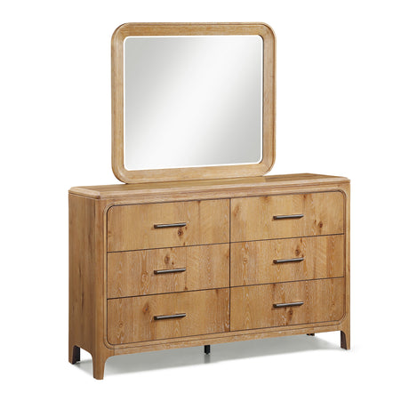 Westcott Bedroom Group-Cerused Natu dresser and mirror