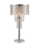 Crystal On Mesh Table Lamp 24"H