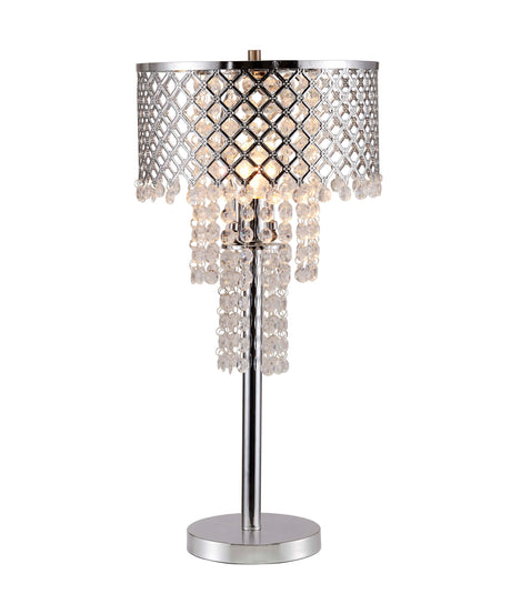 Crystal On Mesh Table Lamp 24"H