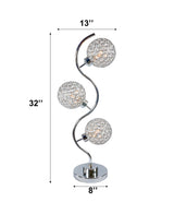 Crystal 3 Globe Table Lamp