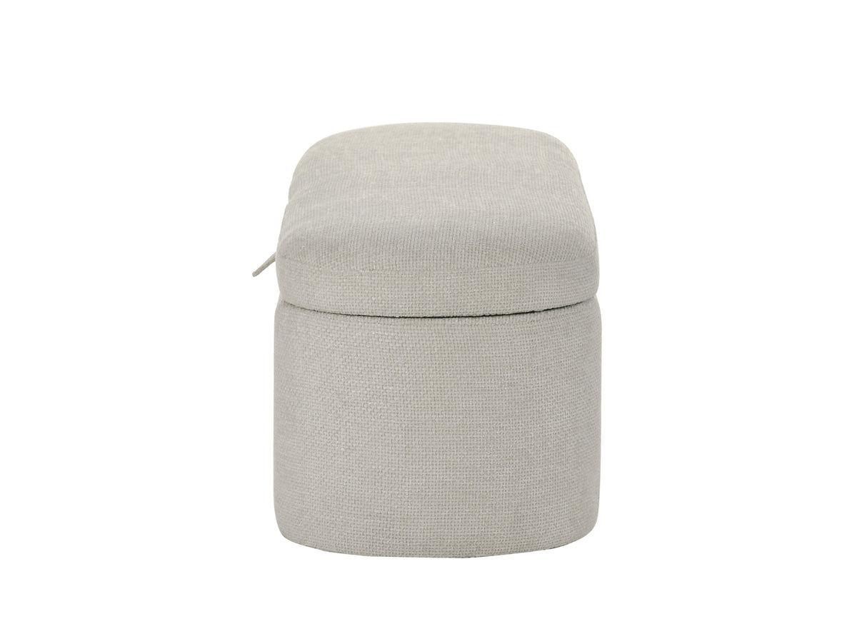 Philipa Storage Bench-Oatmeal Tweed