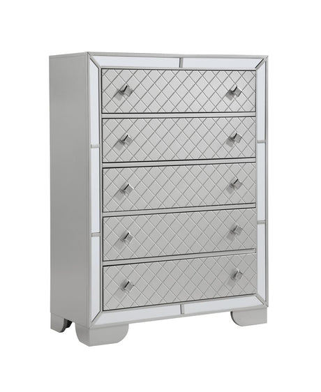 Demi Silver bedroom set, silver