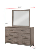 River Bedroom Group dresser and mirror