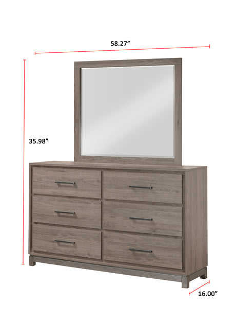 River Bedroom Group dresser and mirror