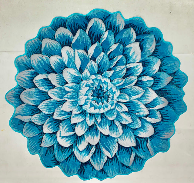 Flowers Design 303 Turquoise