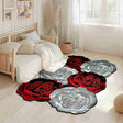 Roses Design 307 Grey-Red