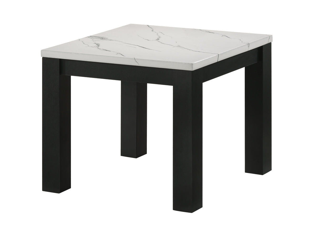 Ivy 3-Piece Cocktail Set Faux Marble White