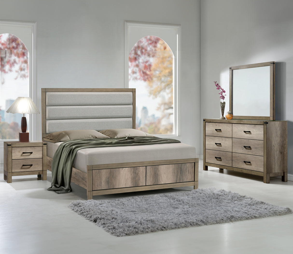 Matteo Uph Hb Bedroom Group set