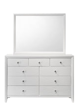 Denker-Evan White Bedroom Group dresser and mirror