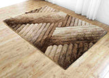 3d Shaggy Area Rug 396 Beige
