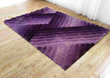3d Shaggy Area Rug 396 Purple