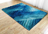 3d Shaggy Area Rug 396 Turquoise