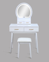 Cecilia Vanity Table & Stool-White