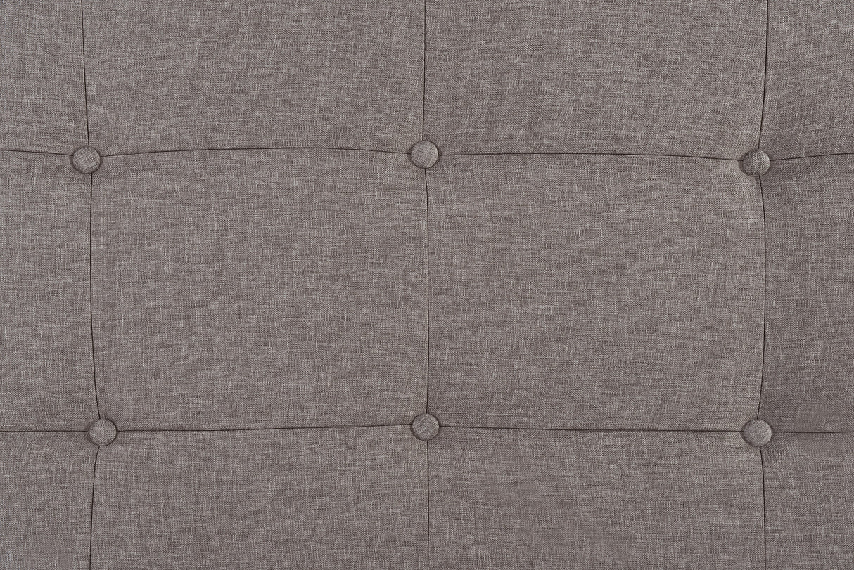 Florence Full Hb+Fb+Side Rail Grey Queen bed
