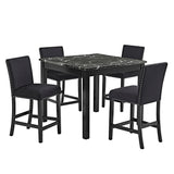 Lennon 5-Piece Contr Height Set All Black