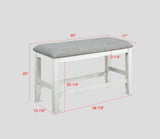 Fulton Dining Bench - Grey