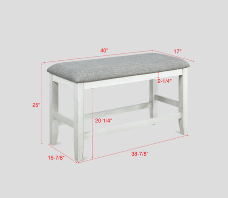 Fulton Dining Bench - Grey