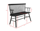 JERIMIAH SPINDLEBACK BENCH BLACK