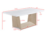 Faux White Coffee Table Set