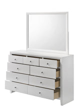 Denker-Evan White Bedroom Group dresser and mirror