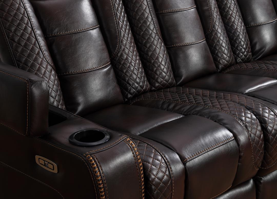 Knox (Brown) (Power) Recliner Power Seat / Led Light / Power Headrest / - Brown