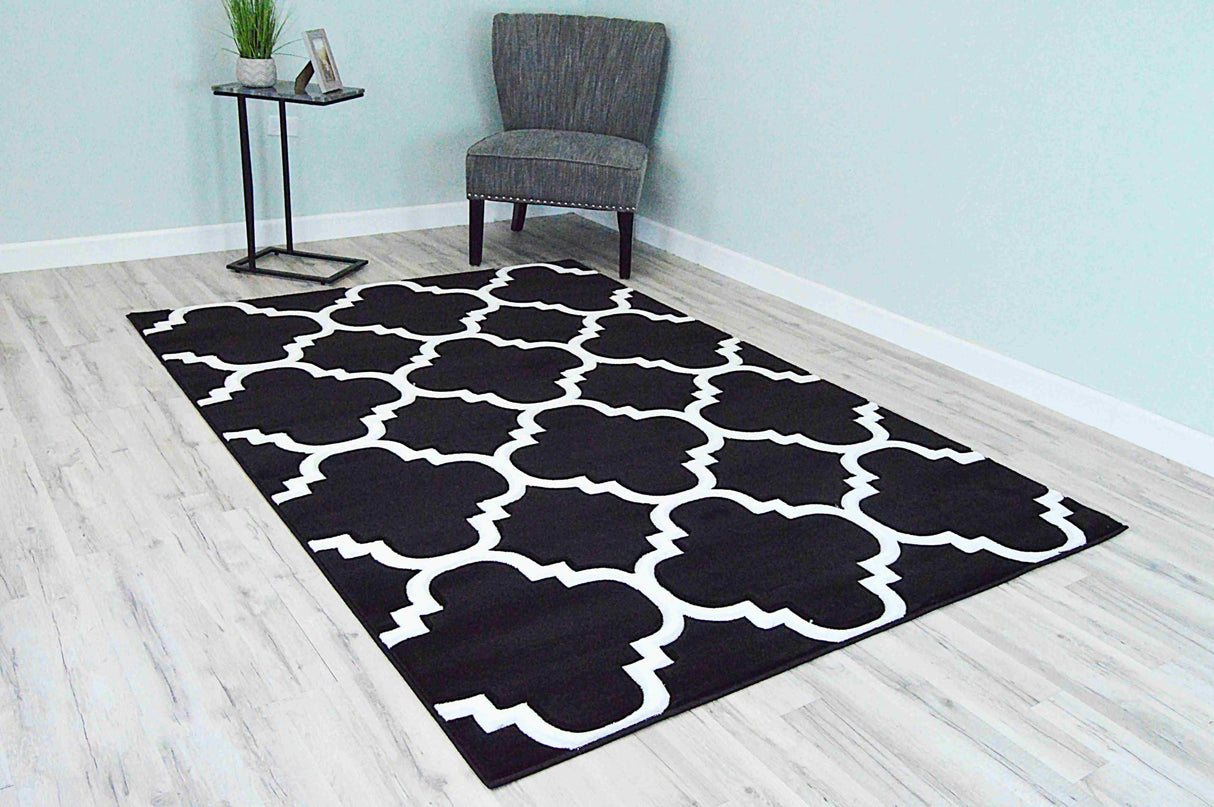 Premium Area Rug 4518 Black