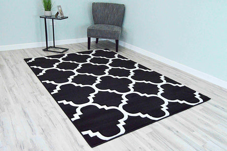 Premium Area Rug 4518 Black