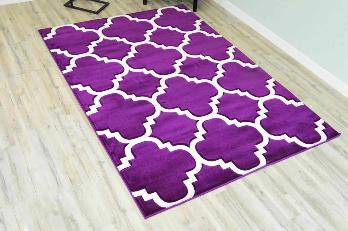 Premium Area Rug 4518 Purple