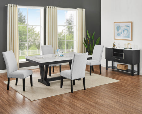 Vance Faux Table/Side Chairs,Bench