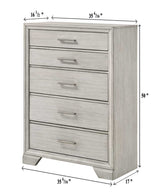 Jaymes White Mist Bedroom Group chest