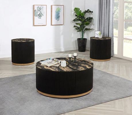 Kara Coffee Table - Gold Black