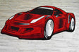 Twist Area Rug 4718 Car Red