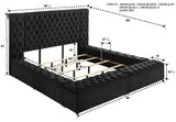 Liliana Black Bed Frame Queen bed