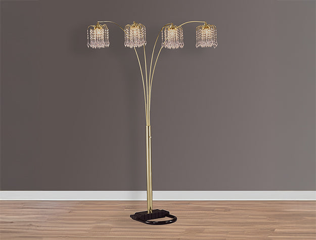 Rain Drop Arc Lamp 84" - Gold