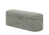 PHILIPA STORAGE BENCH- L.GREY TWEED