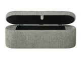 PHILIPA STORAGE BENCH- L.GREY TWEED