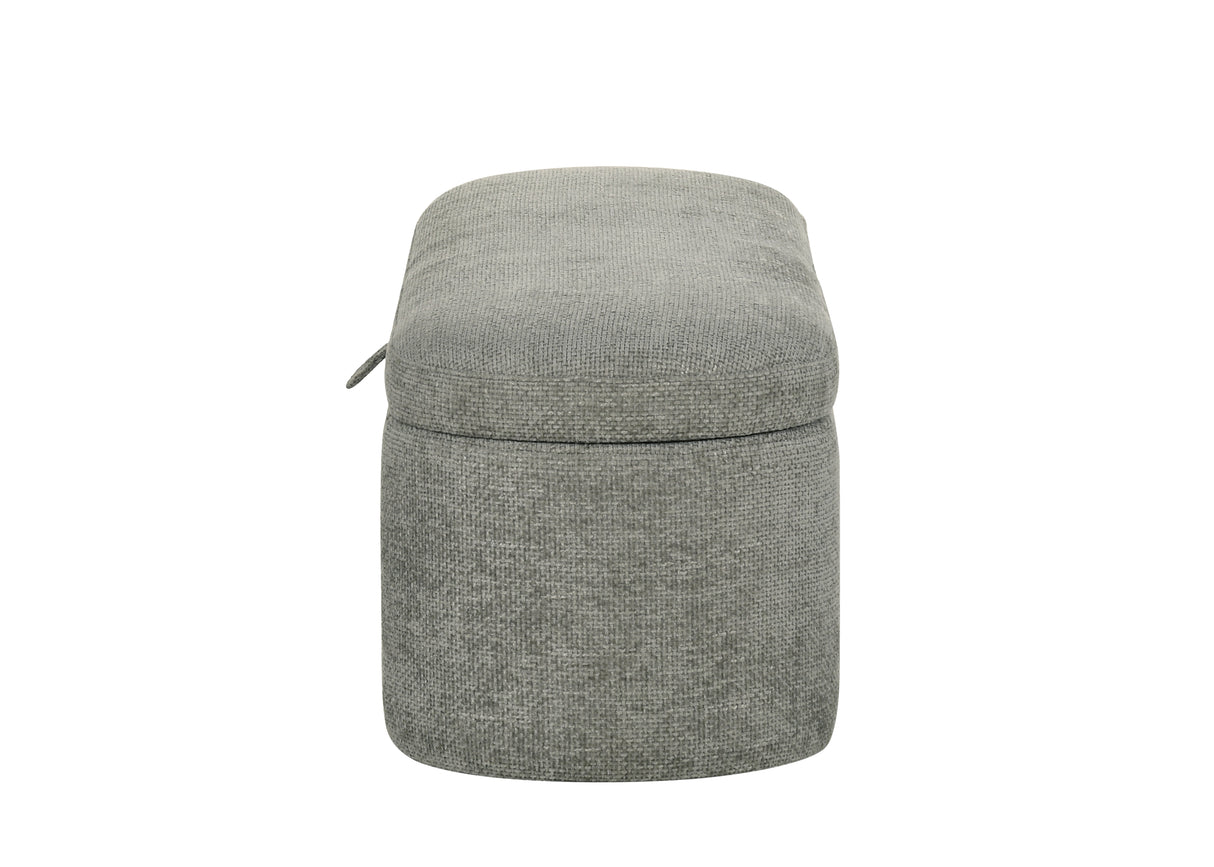 PHILIPA STORAGE BENCH- L.GREY TWEED