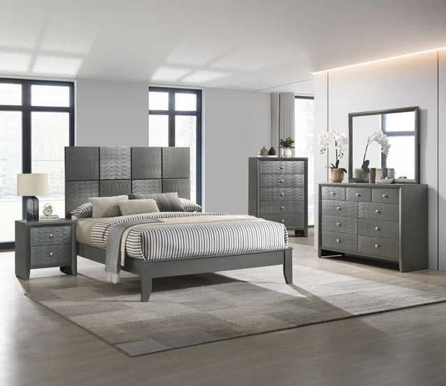Denker Gunmetal Bedroom Group