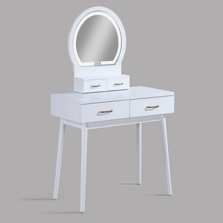 Cecilia Vanity Table & Stool-White